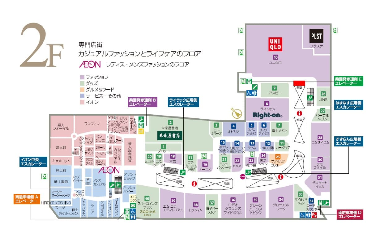 ユニクロの図面・フロアマップ